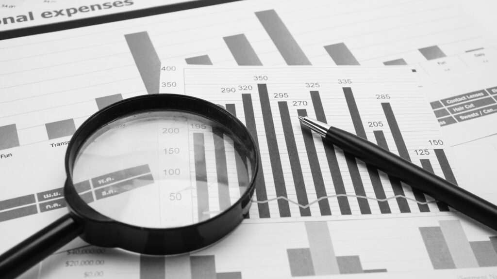 stock image of graphs and charts